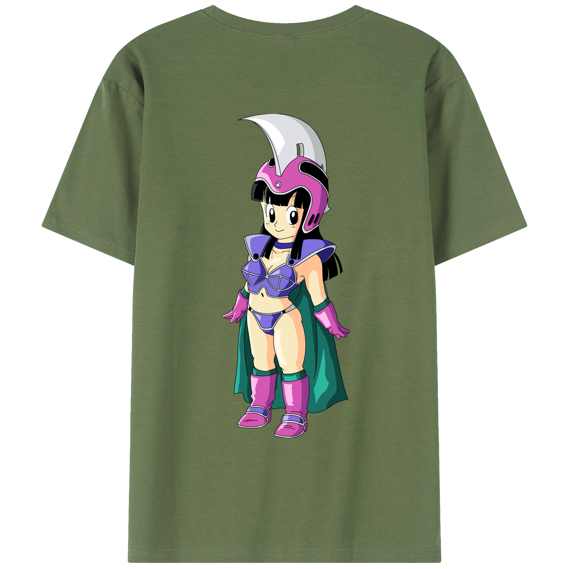 （画像用） ドラゴンボール チチ DRAGON BALL Chichi 綿100％ メンズ半袖Tシャツ（バックプリント） 通気性